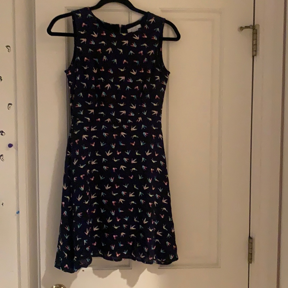 Paper crane sleeveless dress